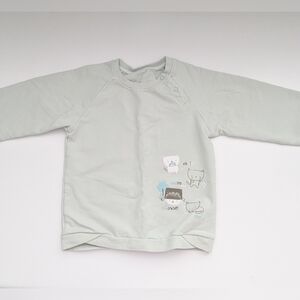 Stylish Light/Pastel/Mint Green Unisex Kids' (5-6 Years) Sweatshirt w/Graphics